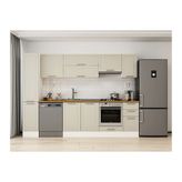 Alvinka 280X210 Cm Klasik Mebran Mutfak Dolabı, Mb E80B40S40 1 Mebran Kumtaşı Suntalam