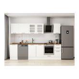 Alvinka 285X210 Cm Klasik Mebran Mutfak Dolabı, M E80S45S40 3 Mebran Beyaz Suntalam