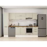 Alvinka 285X210 cm Klasik Mebran Mutfak Dolabı MB-E80B40S45-1 Kumtaşı - Suntalam