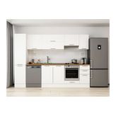 Alvinka 285X210 Cm Klasik Mebran Mutfak Dolabı, Mb E80B45S40 1 Mebran Beyaz Suntalam
