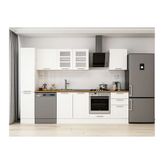 Alvinka 290X210 Cm Klasik Mebran Mutfak Dolabı, Mb E80B40S50 3 Mebran Beyaz Suntalam