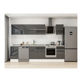 Alvinka 290X210 Cm Mutfak Dolabı, M E80S45S45 2 Antrasit Suntalam