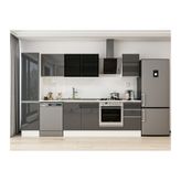 Alvinka 290X210 Cm Mutfak Dolabı, Mb E80B45S45 3 Antrasit Suntalam