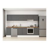 Alvinka 295X210 Cm Klasik Mebran Mutfak Dolabı, M E80S45S50 1 Mebran Antrasit Suntalam