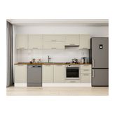 Alvinka 295X210 Cm Klasik Mebran Mutfak Dolabı, M E80S50S45 1 Mebran Kumtaşı Suntalam