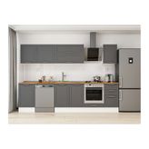 Alvinka 295X210 Cm Klasik Mebran Mutfak Dolabı, M E80S50S45 2 Mebran Antrasit Suntalam