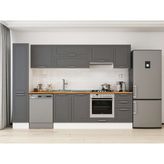 Alvinka 295X210 cm Klasik Mebran Mutfak Dolabı MB-E90B40S45-1 Antrasit - Suntalam