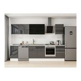 Alvinka 295X210 Cm Mutfak Dolabı, M E80S45S50 3 Antrasit Suntalam