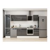 Alvinka 295X210 Cm Mutfak Dolabı, Mb E80B45S50 2 Antrasit Suntalam