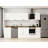 Alvinka 300X210 cm Klasik Mebran Mutfak Dolabı M-E80S60S40-2 Beyaz - Suntalam