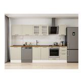 Alvinka 300X210 Cm Klasik Mebran Mutfak Dolabı, M E80S60S40 3 Mebran Kumtaşı Suntalam