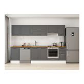 Alvinka 300X210 Cm Klasik Mebran Mutfak Dolabı, M E90S50S40 1 Mebran Antrasit Suntalam