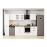 Alvinka 300X210 Cm Klasik Mebran Mutfak Dolabı, Mb E80B40S60 3 Mebran Beyaz Suntalam