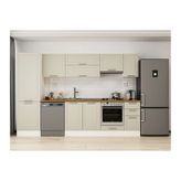 Alvinka 300X210 Cm Klasik Mebran Mutfak Dolabı, Mb E80B60S40 1 Mebran Kumtaşı Suntalam