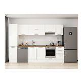 Alvinka 300X210 Cm Klasik Mebran Mutfak Dolabı, Mb E90B45S45 1 Mebran Beyaz Suntalam