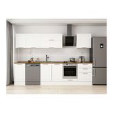Alvinka 305X210 Cm Klasik Mebran Mutfak Dolabı, M E80S45S60 2 Mebran Beyaz Suntalam
