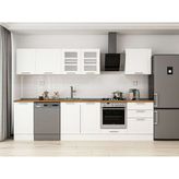 Alvinka 305X210 cm Klasik Mebran Mutfak Dolabı M-E80S45S60-3 Beyaz - Suntalam
