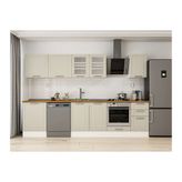 Alvinka 305X210 Cm Klasik Mebran Mutfak Dolabı, M E80S60S45 3 Mebran Kumtaşı Suntalam