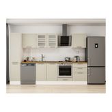 Alvinka 305X210 Cm Klasik Mebran Mutfak Dolabı, Mb E80B45S60 3 Mebran Kumtaşı Suntalam