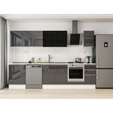 Alvinka 310X210 cm High Gloss Mutfak Dolabı M-E90S60S40-3 Antrasit - Suntalam