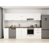 Alvinka 310X210 cm Klasik Mebran Mutfak Dolabı M-E90S40S60-1 Beyaz - Suntalam