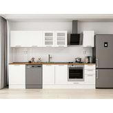Alvinka 310X210 cm Klasik Mebran Mutfak Dolabı M-E90S60S40-3 Beyaz - Suntalam