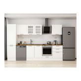 Alvinka 310X210 Cm Klasik Mebran Mutfak Dolabı, Mb E80B50S60 3 Mebran Beyaz Suntalam