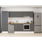 Alvinka 310X210 cm Klasik Mebran Mutfak Dolabı MB-E90B60S40-1 Antrasit - Suntalam