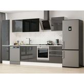 Alvinka 315X210 cm High Gloss Mutfak Dolabı MB-E90B45S60-3 Antrasit - Suntalam