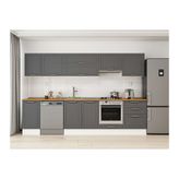 Alvinka 315X210 Cm Klasik Mebran Mutfak Dolabı, M E90S45S60 1 Mebran Antrasit Suntalam