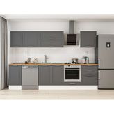 Alvinka 315X210 cm Klasik Mebran Mutfak Dolabı M-E90S45S60-2 Antrasit - Suntalam