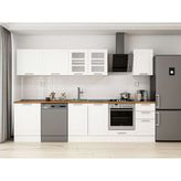 Alvinka 315X210 cm Klasik Mebran Mutfak Dolabı M-E90S60S45-3 Beyaz - Suntalam