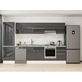 Alvinka 320X210 cm High Gloss Mutfak Dolabı MB-E90B60S50-1 Antrasit - Suntalam