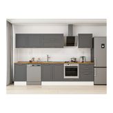 Alvinka 320X210 Cm Klasik Mebran Mutfak Dolabı, M E90S50S60 2 Mebran Antrasit Suntalam