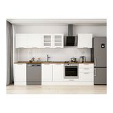 Alvinka 320X210 Cm Klasik Mebran Mutfak Dolabı, M E90S50S60 3 Mebran Beyaz Suntalam