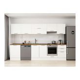 Alvinka 320X210 Cm Klasik Mebran Mutfak Dolabı, M E90S60S50 1 Mebran Beyaz Suntalam