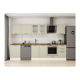 Alvinka 320X210 Cm Klasik Mebran Mutfak Dolabı, M E90S60S50 3 Mebran Kumtaşı Suntalam