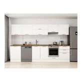 Alvinka 330X210 Cm Klasik Mebran Mutfak Dolabı, M E90S60S60 1 Mebran Beyaz Suntalam