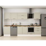 Alvinka 330X210 cm Klasik Mebran Mutfak Dolabı M-E90S60S60-2 Kumtaşı - Suntalam - Kum Beji