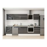 Alvinka 330X210 Cm Mutfak Dolabı, M E90S60S60 2 Antrasit Suntalam