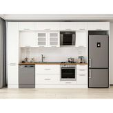 Alvinka 360X240 cm Klasik Mebran Mutfak Dolabı MBB-E80B40S40-3 Beyaz - Suntalam