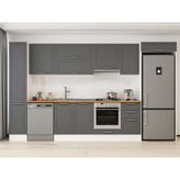 Alvinka 365X222 cm Klasik Mebran Mutfak Dolabı MBB-E80B40S45-1 Antrasit - Suntalam