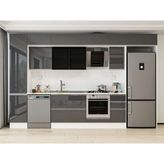 Alvinka 365X240 cm High Gloss Mutfak Dolabı MBB-E80B45S40-3 Antrasit - Suntalam