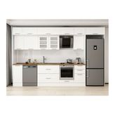 Alvinka 365X240 Cm Klasik Mebran Mutfak Dolabı, Mb E80S40S45 3 Mebran Beyaz Suntalam