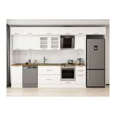 Alvinka 365X240 Cm Klasik Mebran Mutfak Dolabı, Mb E80S45S40 3 Mebran Beyaz Suntalam