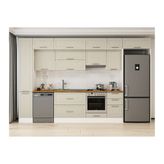 Alvinka 365X240 Cm Klasik Mebran Mutfak Dolabı, Mbb E80B40S45 1 Mebran Kumtaşı Suntalam