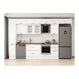 Alvinka 365X240 Cm Klasik Mebran Mutfak Dolabı, Mbb E80B40S45 3 Mebran Kumtaşı Suntalam