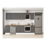 Alvinka 370X222 Cm Klasik Mebran Mutfak Dolabı, Mb E80S50S40 2 Mebran Antrasit Suntalam