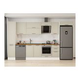 Alvinka 370X222 Cm Klasik Mebran Mutfak Dolabı, Mbb E80B45S45 2 Mebran Kumtaşı Suntalam