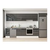 Alvinka 370X222 Cm Mutfak Dolabı, Mb E80S40S50 1 Antrasit Suntalam